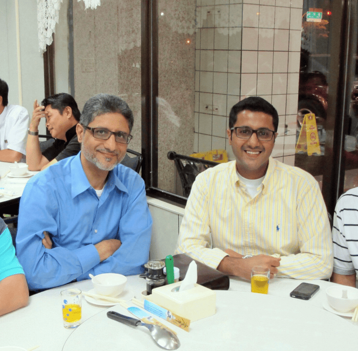 Mohammed Barayan with his father in Taiwan 2012